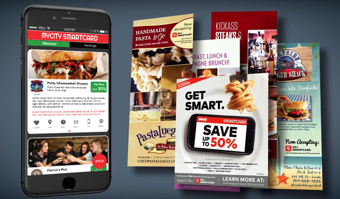 Pic - Sample app screen and advertising examples